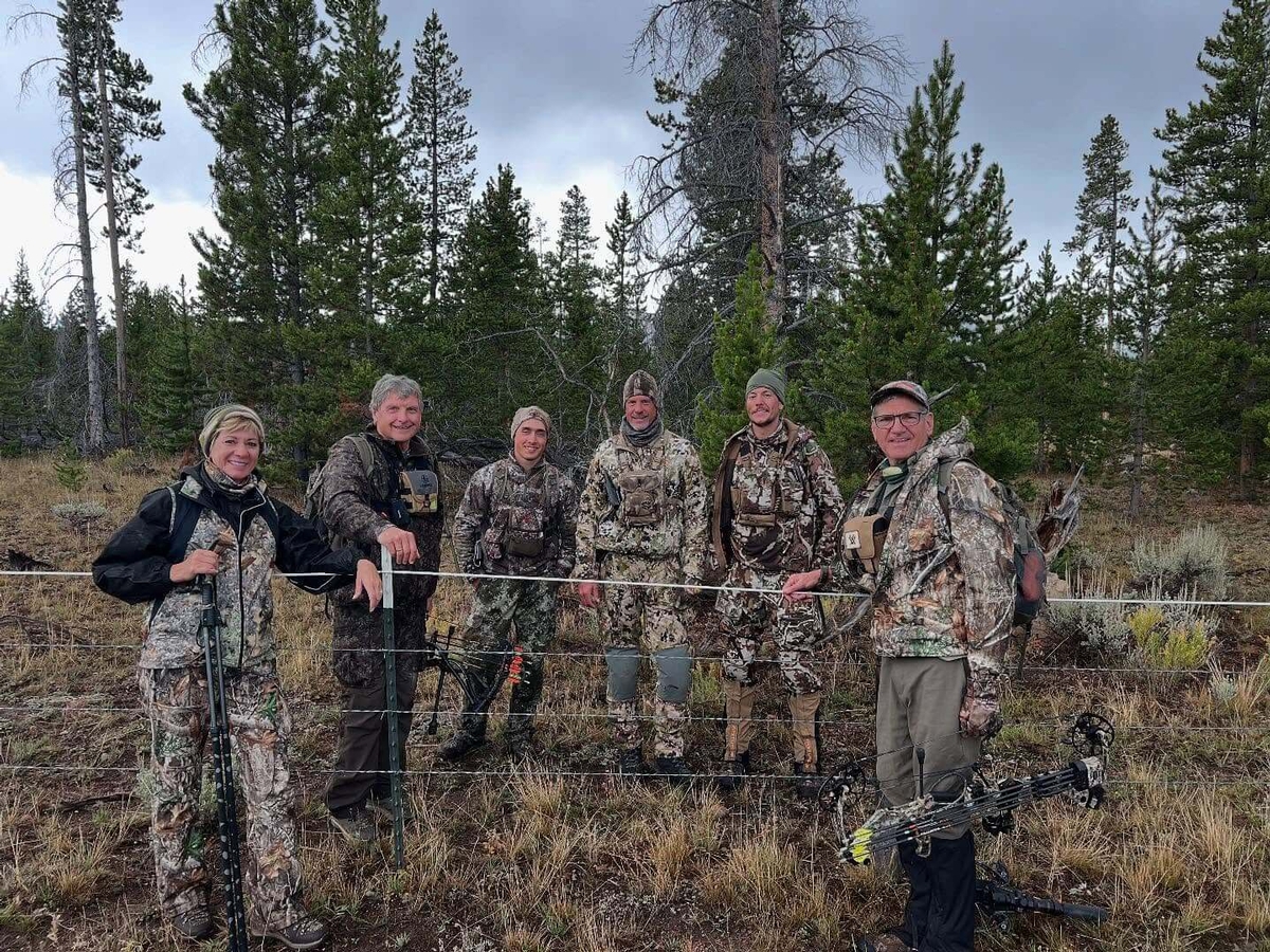 Happy hunting party in the mountains of Colorado